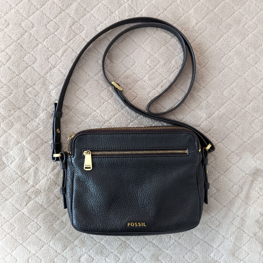Fossil leather crossbody bag